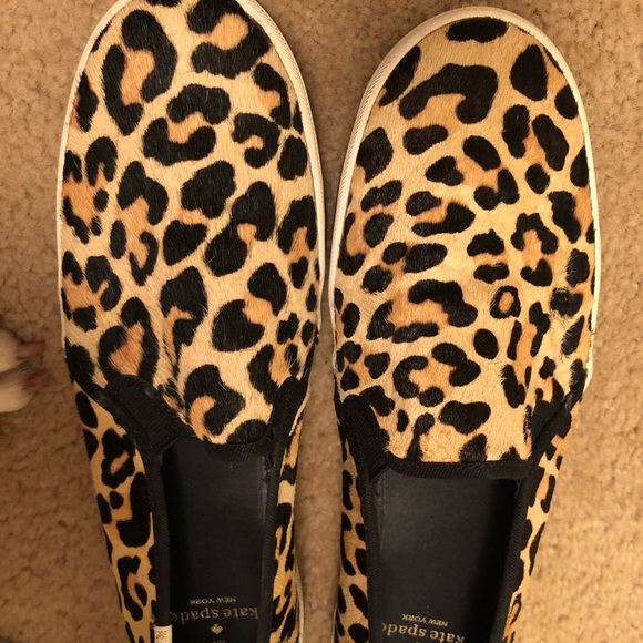 Kate Spade Keds Furr Leopard Shoes - Picture 3 of 3